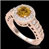 Image 1 : 27 ctw Garnet & VS/SI Diamond Bracelet 10K Yellow Gold