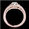 Image 2 : 2.05 ctw SI Fancy Blue Diamond Halo Ring 10K Rose Gold
