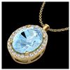 Image 2 : 1.04 ctw Intense Blue Diamond Necklace 10K White Gold