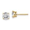 Image 1 : 14k Yellow Gold 1 1/2ct Cert Lab Grown Diamond 4-Prong Earring