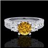Image 2 : 23.25 ctw Ruby & VS/SI Diamond Eternity Bracelet 14K Yellow Gold
