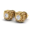 Image 1 : 2 ctw VS/SI Oval Diamond Stud Earrings 10K White Gold