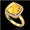 Image 2 : 1.01 ctw Intense Fancy Yellow Diamond Art Deco Ring 18K White Gold