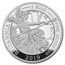 2019 Great Britain 1 kilo Proof Silver Britannia