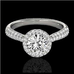 1.55 ctw SI/I Fancy Intense Yellow Diamond Ring 10K Rose Gold