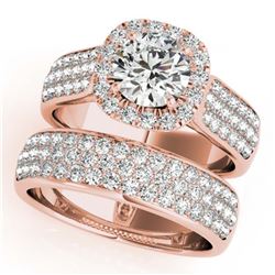 3 ctw VS/SI Diamond Solitaire Art Deco Stud Earrings 18K White Gold