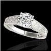 Image 1 : 2.8 ctw Intense Blue Diamond Art Deco Ring 18K White Gold