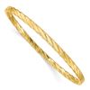 Image 1 : 14k Yellow Gold 4 mm Textured Bangle - 8.5 in.