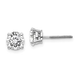 14k White Gold 1 1/2ct Cert. Lab Grown Diamond Earring