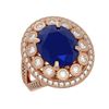Image 1 : 13.85 ctw Ruby & Diamond Ring 14K White Gold