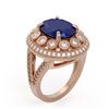 Image 2 : 13.85 ctw Ruby & Diamond Ring 14K White Gold
