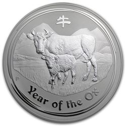 2009 Australia 1 kilo Silver Year of the Ox BU (Series II)