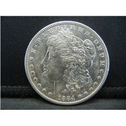 1884 S Morgan Dollar AU/BU Key Date Scarce in Higher Grades
