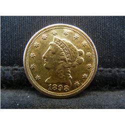 1898 $2.50 Gold Liberty AU/BU