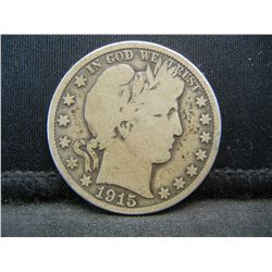 1915 Barber Half Dollar VG Key Date
