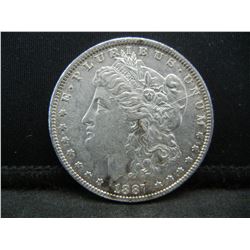 1887 O Morgan Dollar AU Better Date