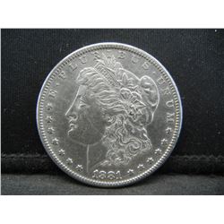 1881 S Morgan Dollar AU/BU