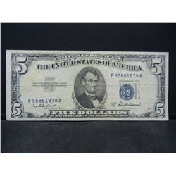 1953 A $5.00 Blue Seal