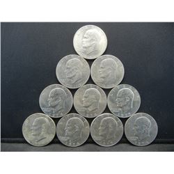 (10) Ike Dollars Various Grades and Dates