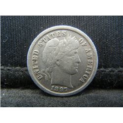 1897 Barber Dime VF