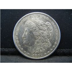 1891 S Morgan Dollar AU Better Date