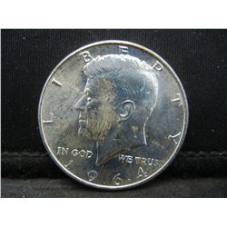 1964 Silver Kennedy Half Dollar In Original Cellophane