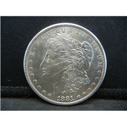 1881 S Morgan Dollar AU/BU