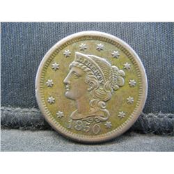 1850 Large Cent AU++ Details