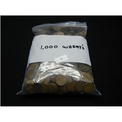 (1000) Wheat Cents in a Bag Many Steel Cents Noted