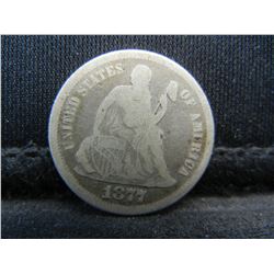 1877 CC Seated Dime