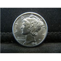 1943 D Mercury Dime Gem BU