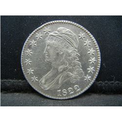 1822 Capped Bust Half Dollar AU+ Flashy