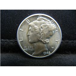 1942 D Mercury Dime Gem BU