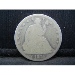 1875 Seated Half Dollar