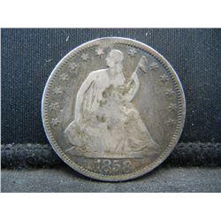 1858 Seated Dollar VF