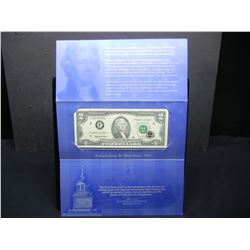 Series 1995 United States Federal Reserve $2.00 Star Note
