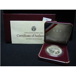 1988 United States Olympic Proof Silver Dollar in Original Packaging