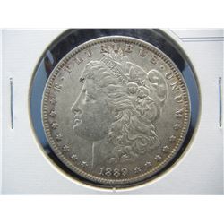 Counter Stamp 1889-P United States Morgan Silver Dollar AU