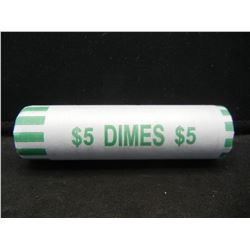 Paper Wrapped Roll of United States Mercury Silver Dimes