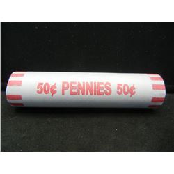 Paper Wrapped Roll of United States Lincoln Steel Wheat Cents