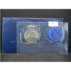 1972-S United States Eisenhower Ike Uncirculated Dollar in Original Packaging