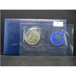 1973-S United States Eisenhower Ike Uncirculated Dollar in Original Packaging