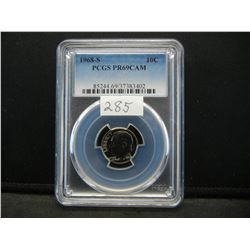 1968-S PCGS PR69 CAM United States Roosevelt Dime