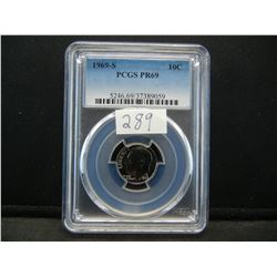 1969-S PCGS PR69 United States Roosevelt Dime