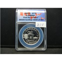 2013 ANACS SP70 Canada Silver $10 First Day of Issue - The Inukshuk