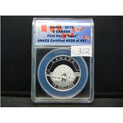 2014 ANACS SP70 Canada Silver $10 First Day of Issue - The Igloo