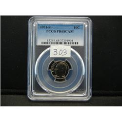 1971-S PCGS PR68 CAM United States Roosevelt Dime