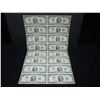 Image 1 : Uncut Sheet of 16 United States $2.00 Federal Reserve Notes, Has Been Folded