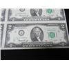 Image 4 : Uncut Sheet of 16 United States $2.00 Federal Reserve Notes, Has Been Folded