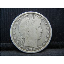1898 United States Barber Silver Half Dollar